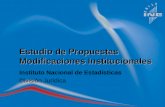 Estudio de Propuestas Modificaciones Institucionales Instituto Nacional de Estadísticas