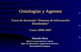 Ontologías y Agentes Curso de doctorado “Sistemas de Información Distribuidos” Curso 2006-2007
