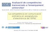 La competència en comunicació ordinària en assignatures d’electrònica de l’EPSC