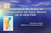 Presentació de dades de l’Observatori de Salut Mental de la AEN-PSM