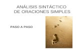 ANÁLISIS SINTÁCTICO  DE ORACIONES SIMPLES