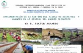 IMPLEMENTACIÓN DE LA GESTIÓN DEL RIESGO DE DESASTRES  Y