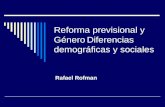 Reforma previsional y GéneroDiferencias demográficas y sociales