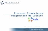 Procesos Financieros Originación de Crédito