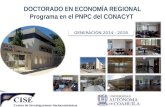 DOCTORADO  EN ECONOMÍA REGIONAL Programa  en el  PNPC del CONACYT