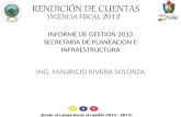 INFORME DE GESTION 2012 SECRETARIA DE PLANEACION E INFRAESTRUCTURA