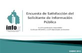 Encuesta de Satisfacción del Solicitante de Información Pública 11,373 cuestionario respondidos