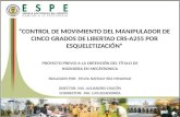 “CONTROL DE MOVIMIENTO DEL MANIPULADOR DE CINCO GRADOS DE LIBERTAD CRS-A255 POR ESQUELETIZACIÓN”