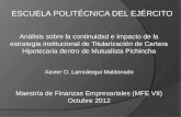 Xavier O. Larreátegui Maldonado Maestría de Finanzas Empresariales (MFE VII) Octubre 2012