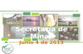 Secretaría de Minas Junio 4 de 2013