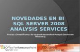 Novedades  en BI  SQL Server 2008 Analysis services
