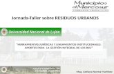 Jornada-Taller sobre RESIDUOS  URBANOS