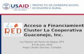Acceso a Financiamiento  Cluster La Cooperativa Red Guaconejo, Inc.