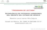 “PROGRAMA DE LECTURA” TECNOLÓGICO DE ESTUDIOS SUPERIORES DEL ORIENTE DEL ESTADO DE MÉXICO