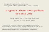 La agenda urbana metropolitana de Santa Cruz*