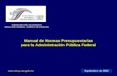 Manual de Normas Presupuestarias para la Administración Pública Federal