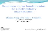 Resumen curso fundamentos de electricidad y magnetismo. Rincón Chaparro Rafael Eduardo.