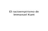 El racioempirismo de Immanuel Kant