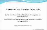 Jornadas Nacionales de Alfalfa Contexto Económico Mundial: El auge de los commodities.