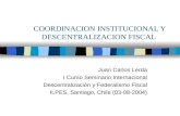 COORDINACION INSTITUCIONAL Y DESCENTRALIZACION FISCAL