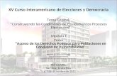 XV Curso Interamericano de Elecciones y Democracia