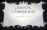 ¡ Adiós ,  Cordera !