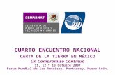 CUARTO ENCUENTRO NACIONAL CARTA DE LA TIERRA EN MÉXICO Un Compromiso Continuo