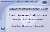 Curso: Recursos Audiovisuales Expositor: Sigifredo Rojas Vargas Tutor