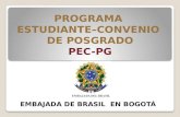 PROGRAMA  ESTUDIANTE–CONVENIO  DE POSGRADO PEC-PG