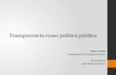 Transparencia como política  pública