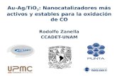 Au-Ag/TiO 2 :  Nanocatalizadores  más activos y estables para la oxidación de CO Rodolfo Zanella