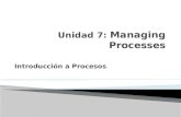 Unidad 7:  Managing Processes