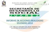LIC. FÉLIX CÉSAR SALINAS MORALES SECRETARIO DE DESARROLLO SOCIAL MUNICIPAL