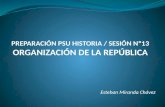 PREPARACIÓN PSU HISTORIA / SESIÓN Nº13 ORGANIZACIÓN DE LA REPÚBLICA