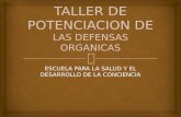 TALLER DE POTENCIACION DE  LAS DEFENSAS ORGANICAS