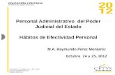 Personal Administrativo  del Poder Judicial del  Estado Hábitos de Efectividad Personal