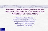 MODELO DE CANAL MIMO PARA RADIOCOMUNICACIÓN MÓVIL EN AMBIENTES URBANOS