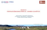 PROYECTO FORTALECIÉNDONOS PARA EL  CAMBIO CLIMÁTICO