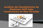 Análisis del Rendimiento de Sistemas VoIP bajo Condiciones de Red Variable