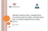 Mercados de Carbono: un balance del periodo  de cumplimiento  2008-2012