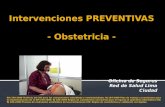 Intervenciones PREVENTIVAS - Obstetricia -