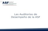 Las Auditorías de Desempeño de la ASF