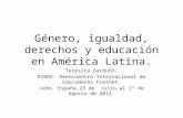 Género, igualdad, derechos y educación en América Latina.