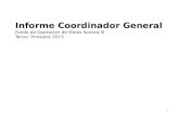 Informe Coordinador General Fondo de Operación de Obras Sonora SI Tercer Trimestre 2013