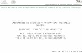 LABORATORIO DE CIENCIAS Y MATEMÁTICAS APLICADAS (LACIMA) INSTITUTO TECNOLÓGICO DE HERMOSILLO