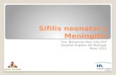 Sífilis neonatal y Meningitis