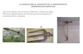 LA AGRICULTURA AL MOMENTO DE LA INDEPENDENCIA HERRAMIENTAS AGRÍCOLAS