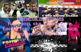 Géneros musicales Rap, pop, ska, porno gore, banda,rok, metálica,tektonica, reggaetón, hip hop