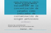 Validación de la concentración de vanadio como indicador de contaminación de origen petrolero