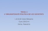 TEMA 3 L´ORGANITZACIÓ POLITICA DE LES SOCIETATS